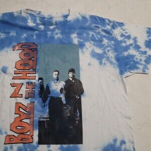 Boyz N The Hood Tie Dye Shirt Large Blue White RN 155105 NWOt